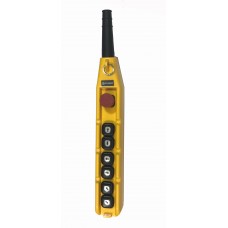 *CLEARANCE* Crane Pendant Control - 6-way with Emergency Stop Button IP65